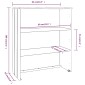 vidaXL Πάνω Μέρος Ντουλαπιού HAMAR Λευκό 85x35x100 εκ. Μασίφ Πεύκο