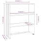 vidaXL Πάνω Μέρος Ντουλαπιού HAMAR Αν. Γκρι 85x35x100 εκ. Μασίφ Πεύκο