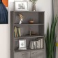vidaXL Πάνω Μέρος Ντουλαπιού HAMAR Αν. Γκρι 85x35x100 εκ. Μασίφ Πεύκο