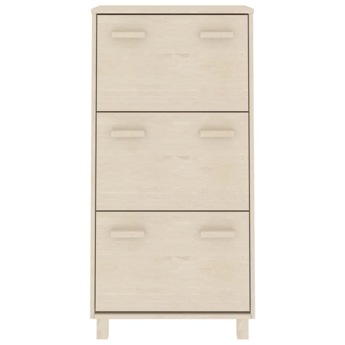 vidaXL Παπουτσοθήκη HAMAR Καφέ Μελί 59,5x35x117 εκ. Μασίφ Ξύλο Πεύκου