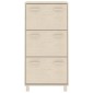 vidaXL Παπουτσοθήκη HAMAR Καφέ Μελί 59,5x35x117 εκ. Μασίφ Ξύλο Πεύκου