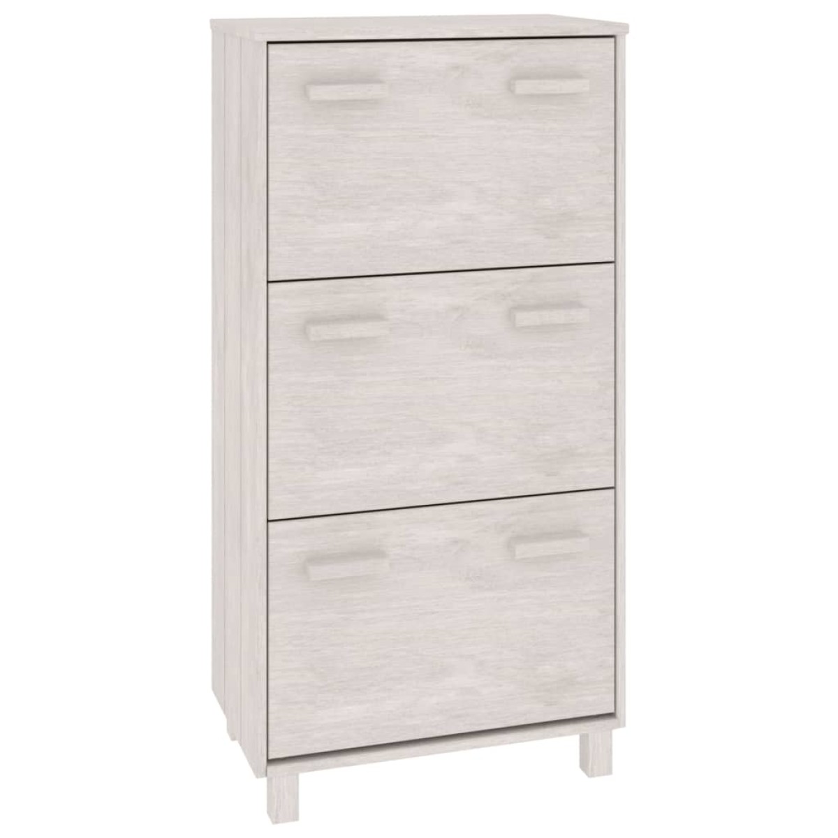 vidaXL Παπουτσοθήκη HAMAR Λευκή 59,5x35x117 εκ. από Μασίφ Ξύλο Πεύκου