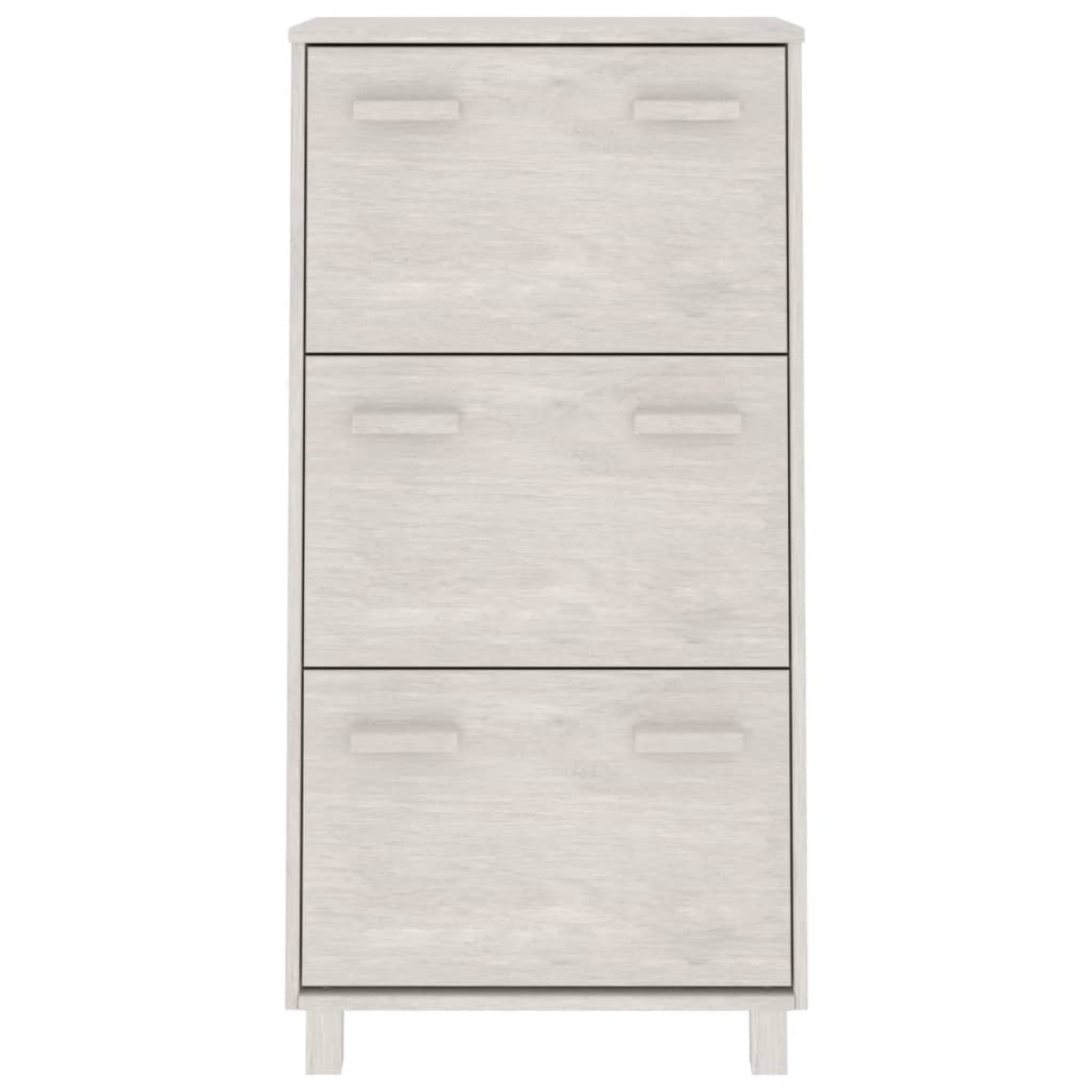 vidaXL Παπουτσοθήκη HAMAR Λευκή 59,5x35x117 εκ. από Μασίφ Ξύλο Πεύκου