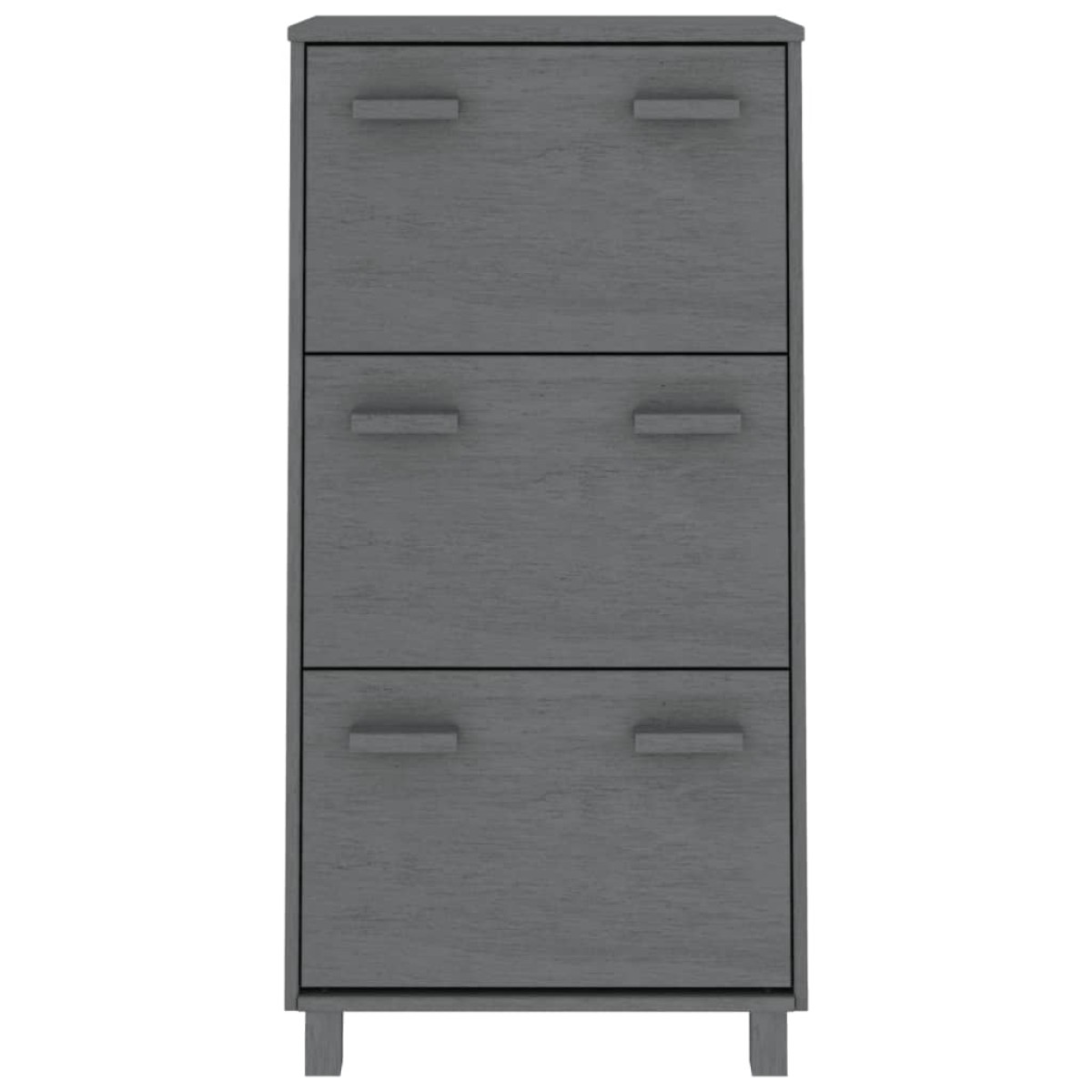 vidaXL Παπουτσοθήκη HAMAR Σκ. Γκρι 59,5x35x117 εκ. Μασίφ Ξύλο Πεύκου