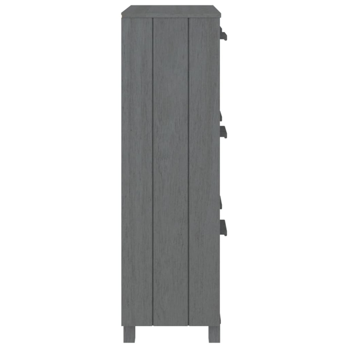 vidaXL Παπουτσοθήκη HAMAR Σκ. Γκρι 59,5x35x117 εκ. Μασίφ Ξύλο Πεύκου