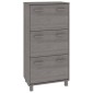 vidaXL Παπουτσοθήκη HAMAR Αν. Γκρι 59,5x35x117 εκ. Μασίφ Ξύλο Πεύκου