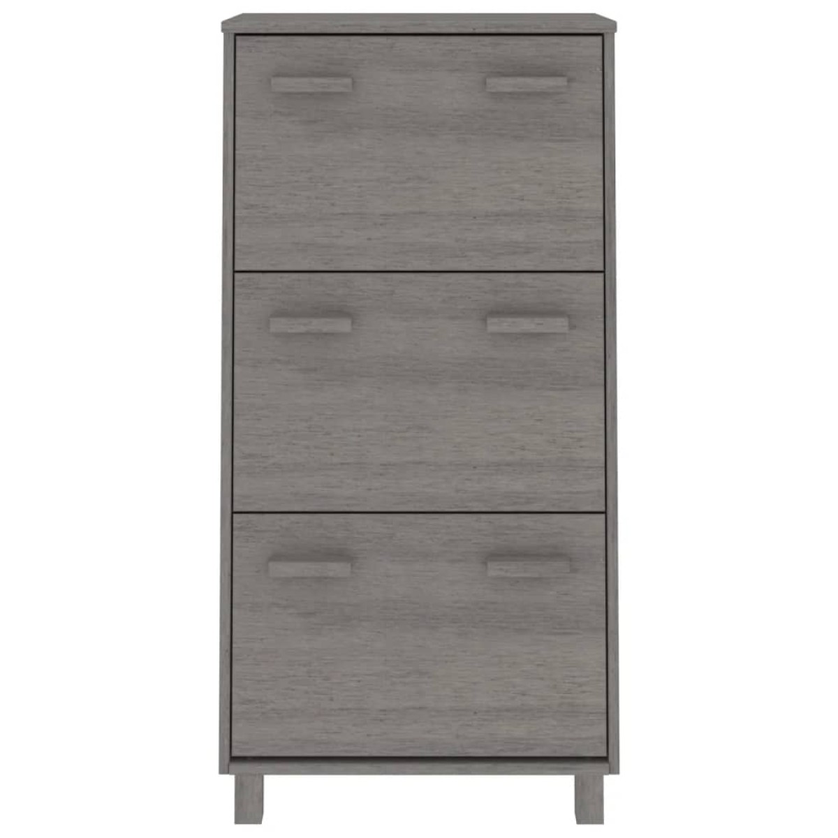 vidaXL Παπουτσοθήκη HAMAR Αν. Γκρι 59,5x35x117 εκ. Μασίφ Ξύλο Πεύκου