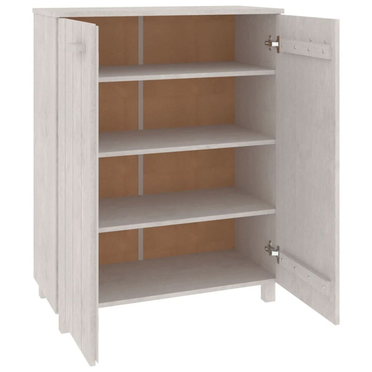 vidaXL Παπουτσοθήκη HAMAR Λευκή 85x40x108 εκ. από Μασίφ Ξύλο Πεύκου