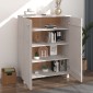 vidaXL Παπουτσοθήκη HAMAR Λευκή 85x40x108 εκ. από Μασίφ Ξύλο Πεύκου