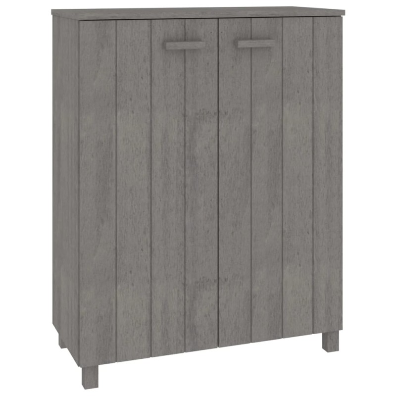 vidaXL Παπουτσοθήκη HAMAR Αν. Γκρι 85x40x108 εκ. Μασίφ Ξύλο Πεύκου