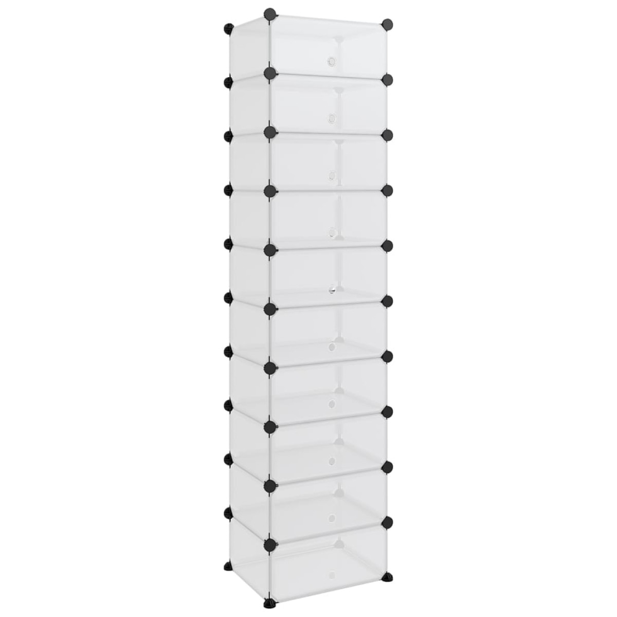 vidaXL Παπουτσοθήκη Διαφανής 44 x 32 x 174 εκ. από Πολυπροπυλένιο