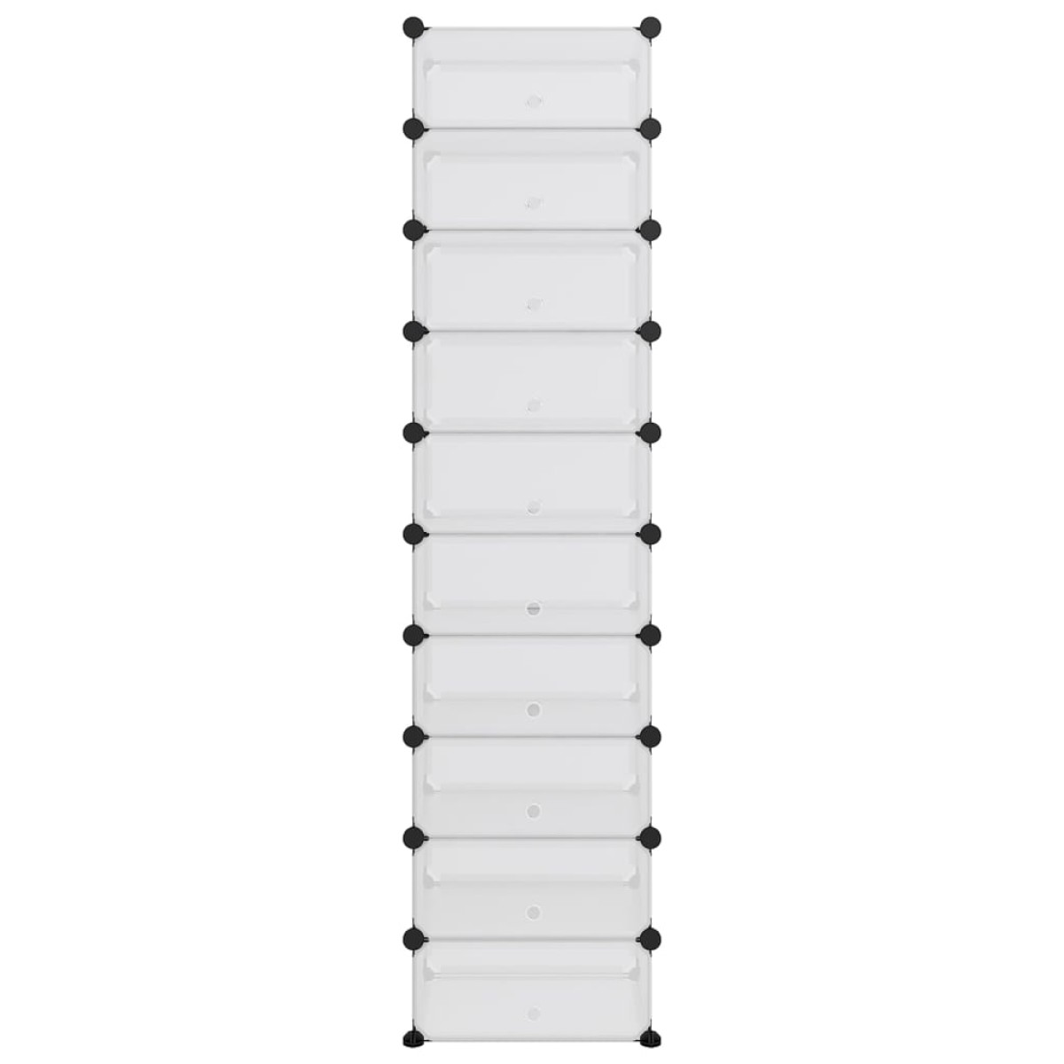 vidaXL Παπουτσοθήκη Διαφανής 44 x 32 x 174 εκ. από Πολυπροπυλένιο