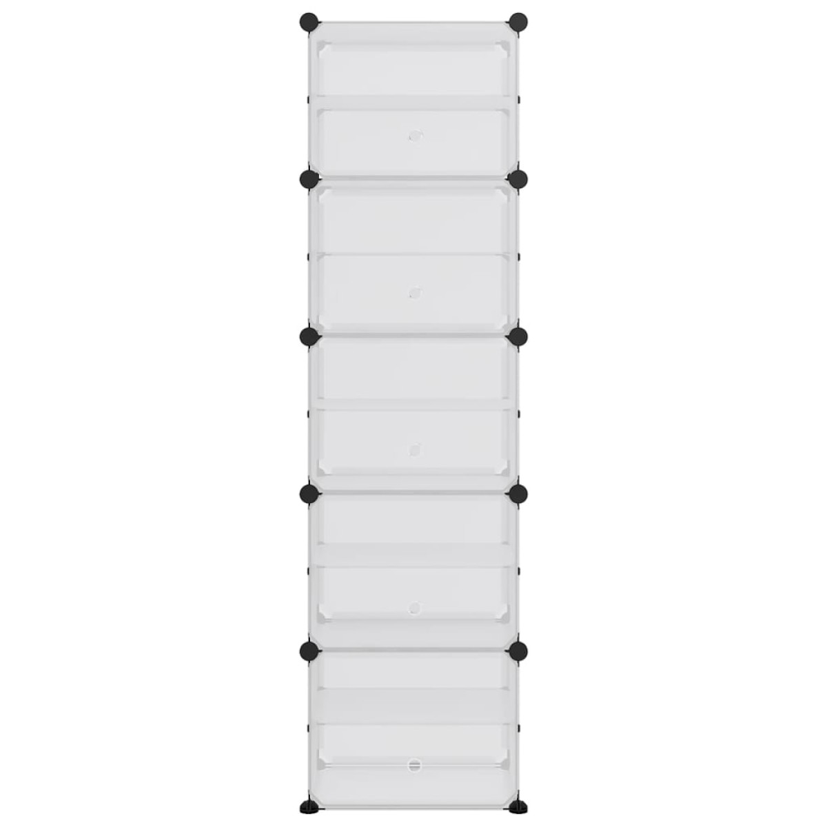 vidaXL Παπουτσοθήκη Διαφανής 44 x 31,5 x 153,5 εκ. από Πολυπροπυλένιο
