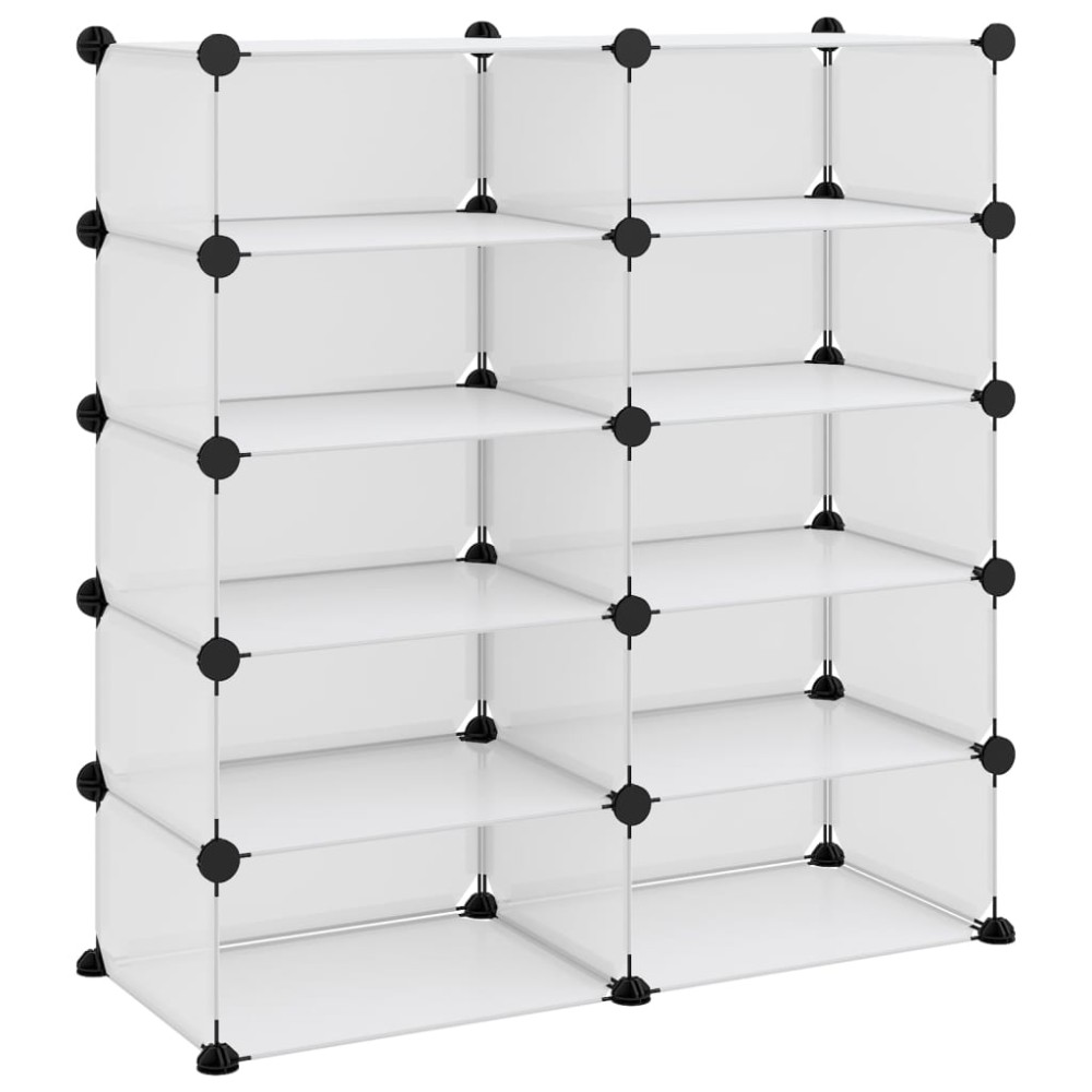 vidaXL Παπουτσοθήκη Διαφανής 84x32x88,5 εκ. από Πολυπροπυλένιο