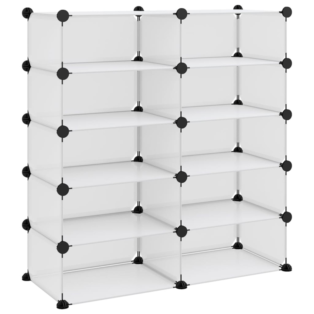 vidaXL Παπουτσοθήκη Διαφανής 84x32x88,5 εκ. από Πολυπροπυλένιο