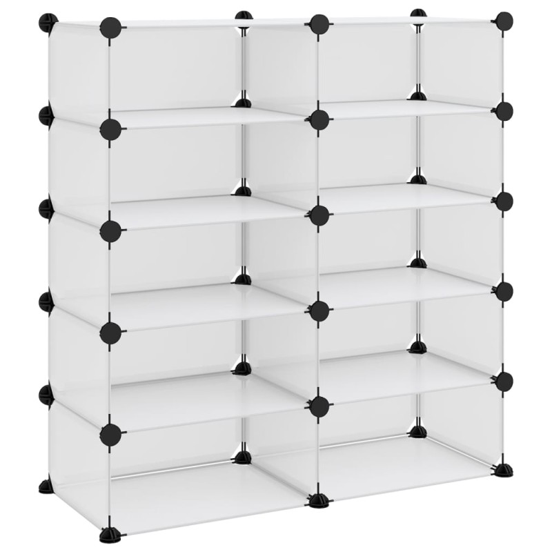 vidaXL Παπουτσοθήκη Διαφανής 84x32x88,5 εκ. από Πολυπροπυλένιο