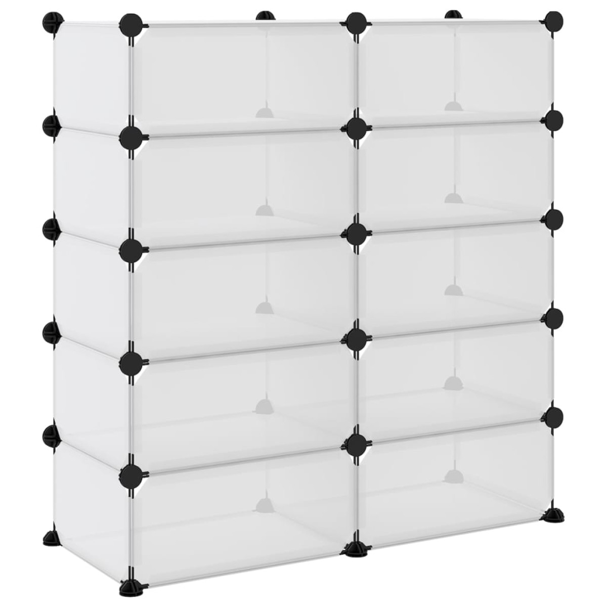 vidaXL Παπουτσοθήκη Διαφανής 84x32x88,5 εκ. από Πολυπροπυλένιο