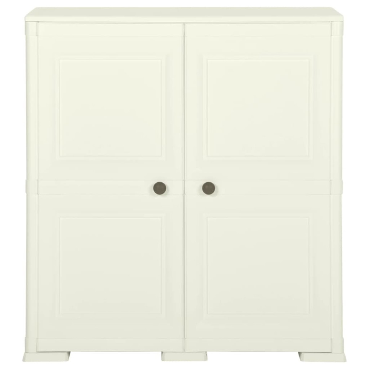 vidaXL Πλαστικό Ντουλάπι Κρεμ Ανοιχτό 79 x 43 x 85,5εκ με Σχέδιο Ξύλου