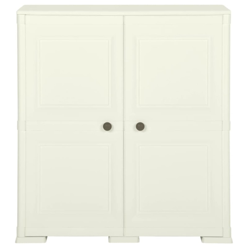 vidaXL Πλαστικό Ντουλάπι Κρεμ Ανοιχτό 79 x 43 x 85,5εκ με Σχέδιο Ξύλου