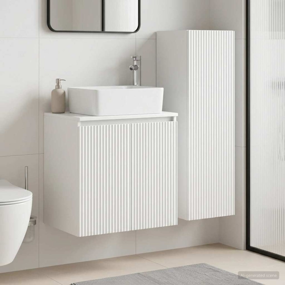 vidaXL Σετ Επίπλων Μπάνιου 2 τμχ. Λευκό 33 x 34,5 x 100 εκ
