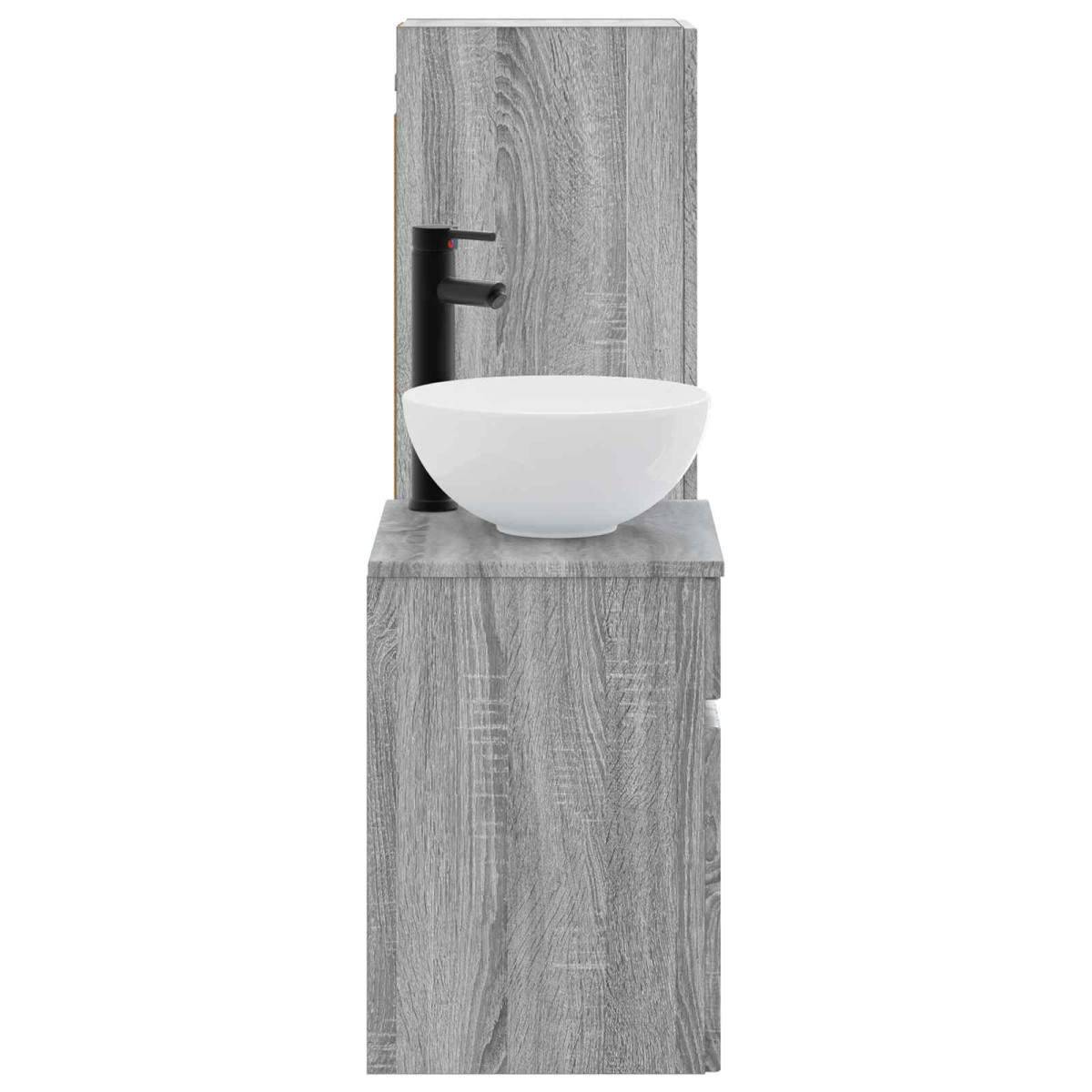vidaXL Σετ Επίπλων Μπάνιου 2 τμχ. Γκρι Sonoma 33 x 34,5 x 100 εκ