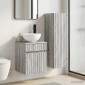 vidaXL Σετ Επίπλων Μπάνιου 2 τμχ. Γκρι Sonoma 33 x 34,5 x 100 εκ