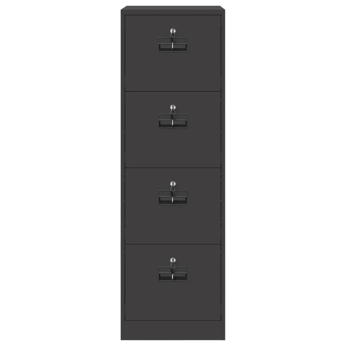 vidaXL Ντουλάπα Αρχείων Μαύρο 44 x 50 x 139 εκ Ψυχρής Έλασης Χάλυβας