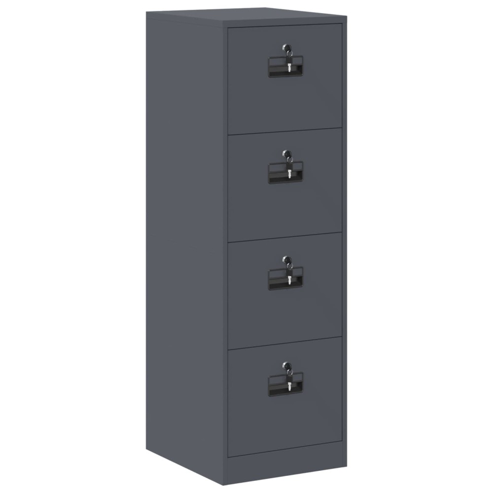 vidaXL Ντουλάπα Αρχείων Ανθρακί 44 x 50 x 139 εκ Ψυχρής Έλασης Χάλυβας