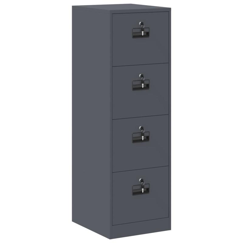 vidaXL Ντουλάπα Αρχείων Ανθρακί 44 x 50 x 139 εκ Ψυχρής Έλασης Χάλυβας
