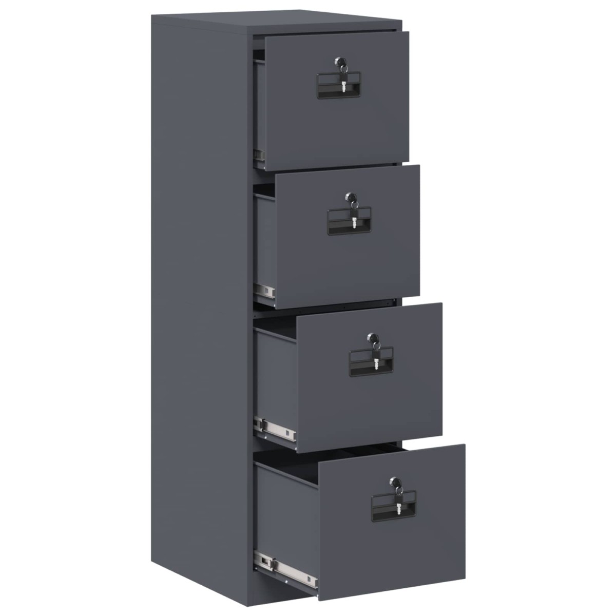 vidaXL Ντουλάπα Αρχείων Ανθρακί 44 x 50 x 139 εκ Ψυχρής Έλασης Χάλυβας