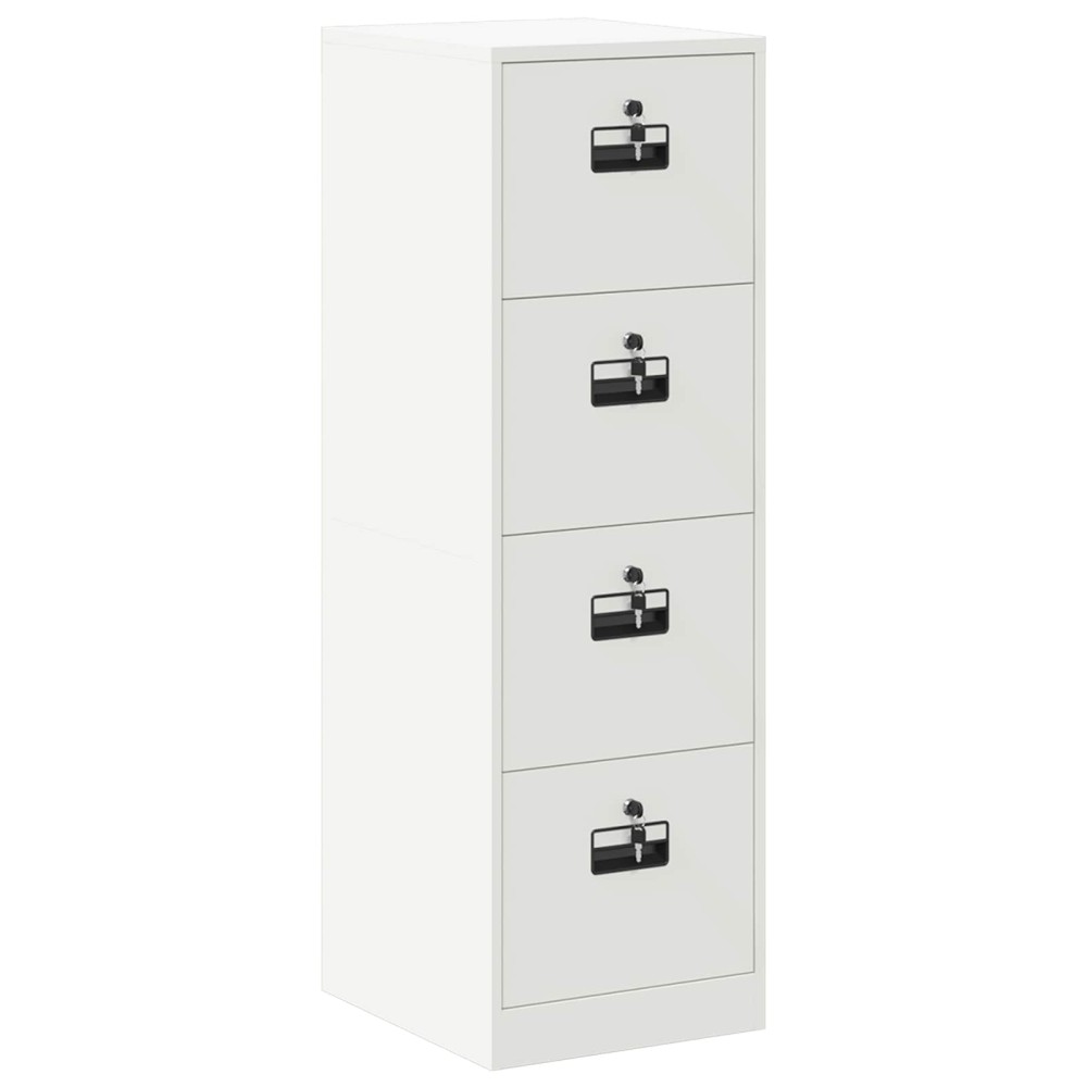 vidaXL Ντουλάπα Αρχείων Λευκό 44 x 50 x 139 εκ Ψυχρής Έλασης Χάλυβας