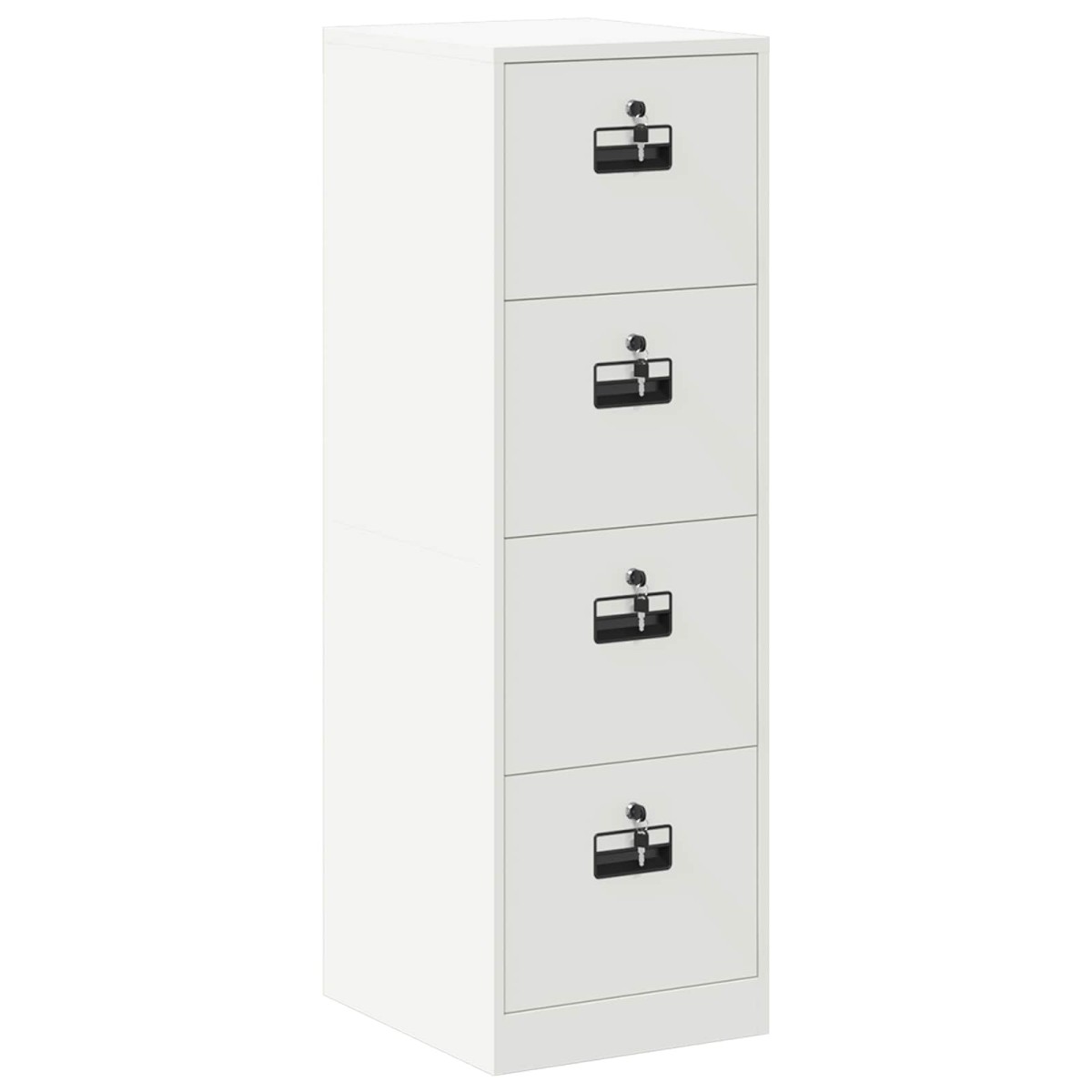 vidaXL Ντουλάπα Αρχείων Λευκό 44 x 50 x 139 εκ Ψυχρής Έλασης Χάλυβας