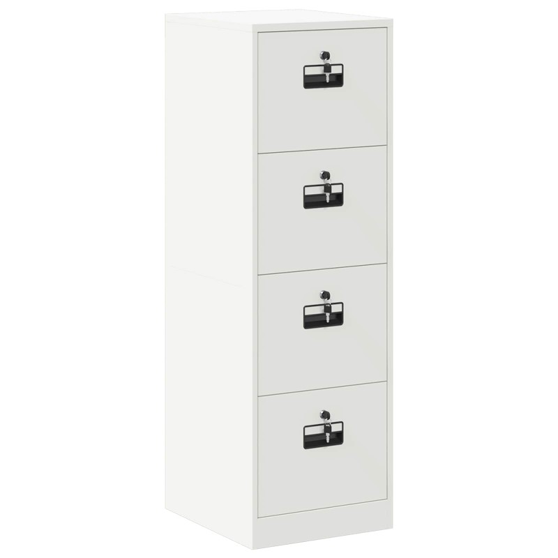vidaXL Ντουλάπα Αρχείων Λευκό 44 x 50 x 139 εκ Ψυχρής Έλασης Χάλυβας