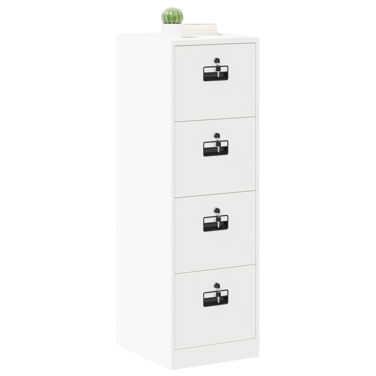 vidaXL Ντουλάπα Αρχείων Λευκό 44 x 50 x 139 εκ Ψυχρής Έλασης Χάλυβας