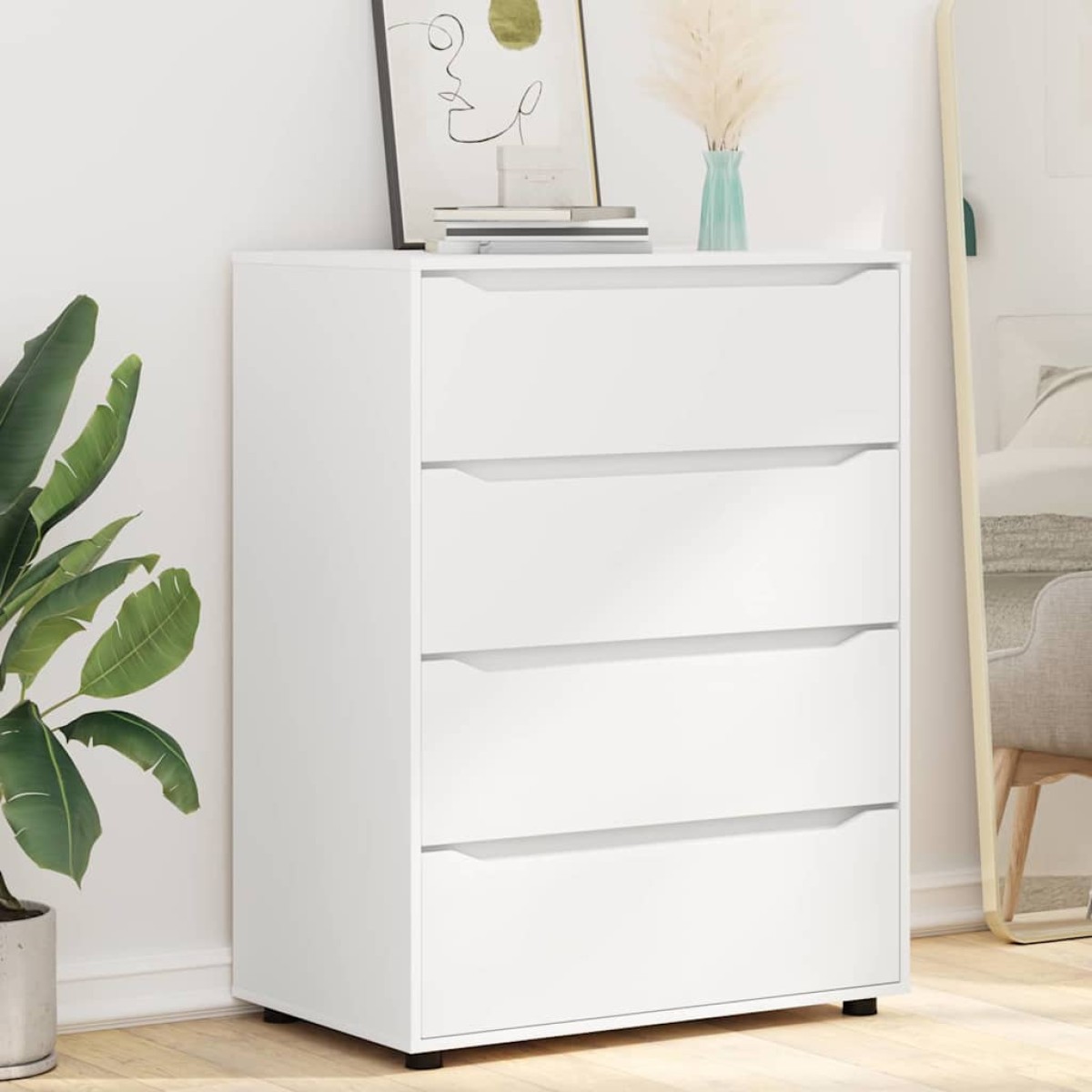 vidaXL Ντουλάπες Αποθήκευσης 80 x 48 x 105 εκ Επεξεργασμένο Ξύλο Λευκό