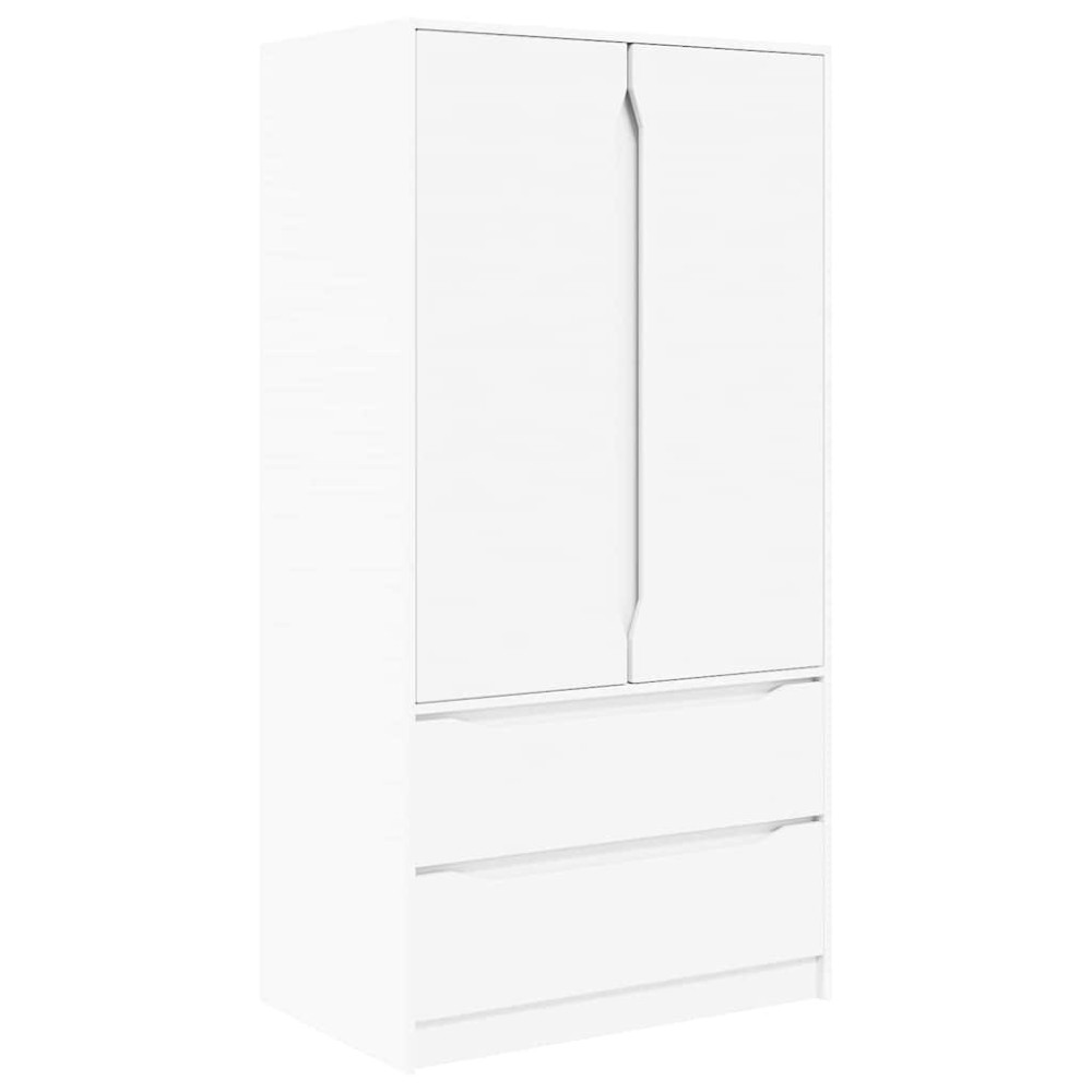 vidaXL Ντουλάπι Λευκός 79,5 x 49 x 156 εκ Μηχανικά επεξεργασμένο ξύλο