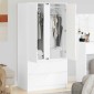 vidaXL Ντουλάπι Λευκός 79,5 x 49 x 156 εκ Μηχανικά επεξεργασμένο ξύλο