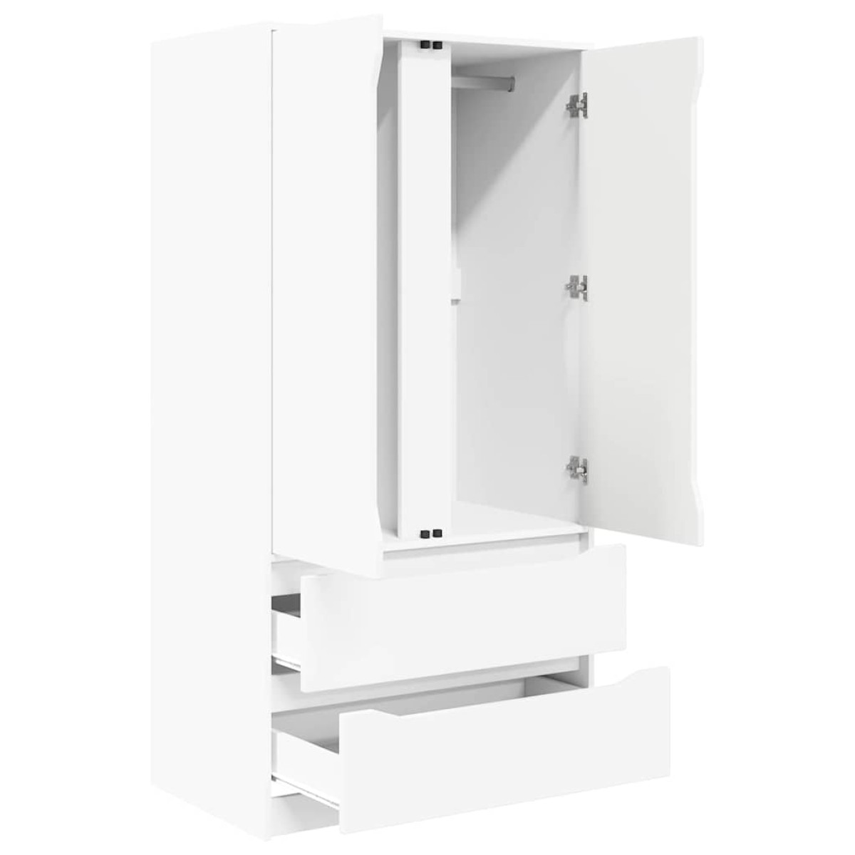vidaXL Ντουλάπι Λευκός 79,5 x 49 x 156 εκ Μηχανικά επεξεργασμένο ξύλο