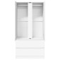 vidaXL Ντουλάπι Λευκός 79,5 x 49 x 156 εκ Μηχανικά επεξεργασμένο ξύλο