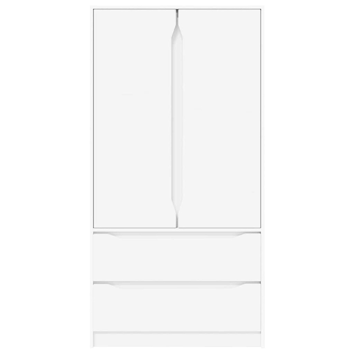 vidaXL Ντουλάπι Λευκός 79,5 x 49 x 156 εκ Μηχανικά επεξεργασμένο ξύλο