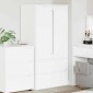 vidaXL Ντουλάπι Λευκός 79,5 x 49 x 156 εκ Μηχανικά επεξεργασμένο ξύλο