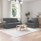 vidaXL Σετ Καναπέ 2 τμχ. Σκούρο Γκρι ύφασμα