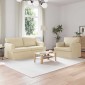 vidaXL Σετ Καναπέ 2 τμχ. Κρεμ ύφασμα