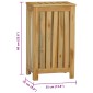vidaXL Καλάθι Άπλυτων 35 x 25 x 60 εκ. από Μασίφ Ξύλο Teak