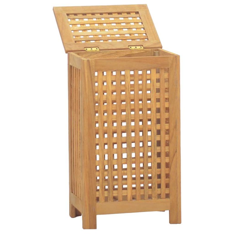vidaXL Καλάθι Άπλυτων 35 x 25 x 60 εκ. από Μασίφ Ξύλο Teak