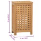 vidaXL Καλάθι Άπλυτων 35 x 25 x 60 εκ. από Μασίφ Ξύλο Teak