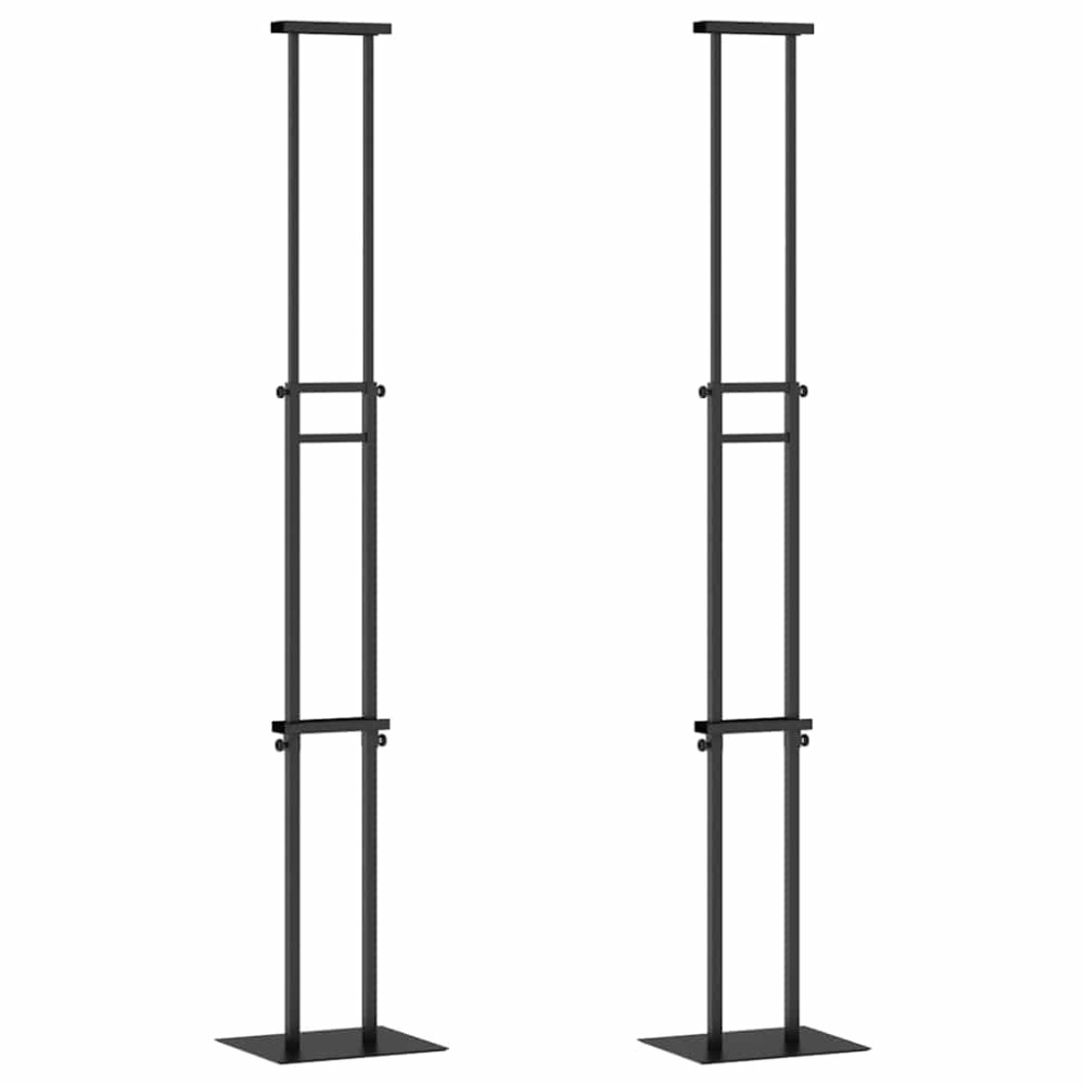 vidaXL Εκθεσιακές Οθόνες 2 τμχ. Μαύρο 30 x 23,5 x 210 εκ Ατσάλι