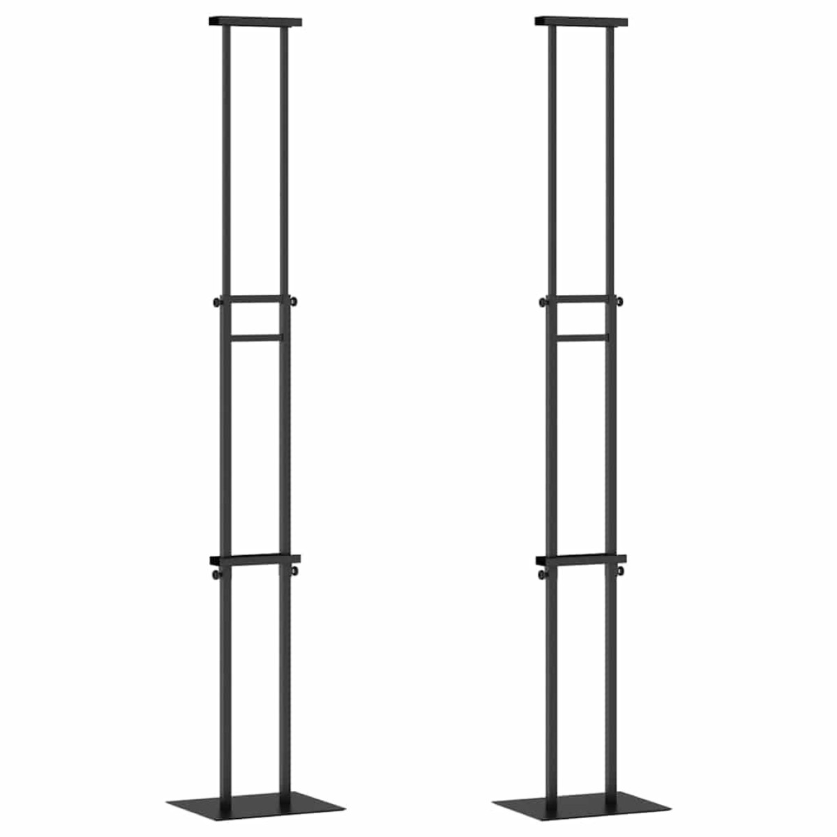 vidaXL Εκθεσιακές Οθόνες 2 τμχ. Μαύρο 30 x 23,5 x 210 εκ Ατσάλι