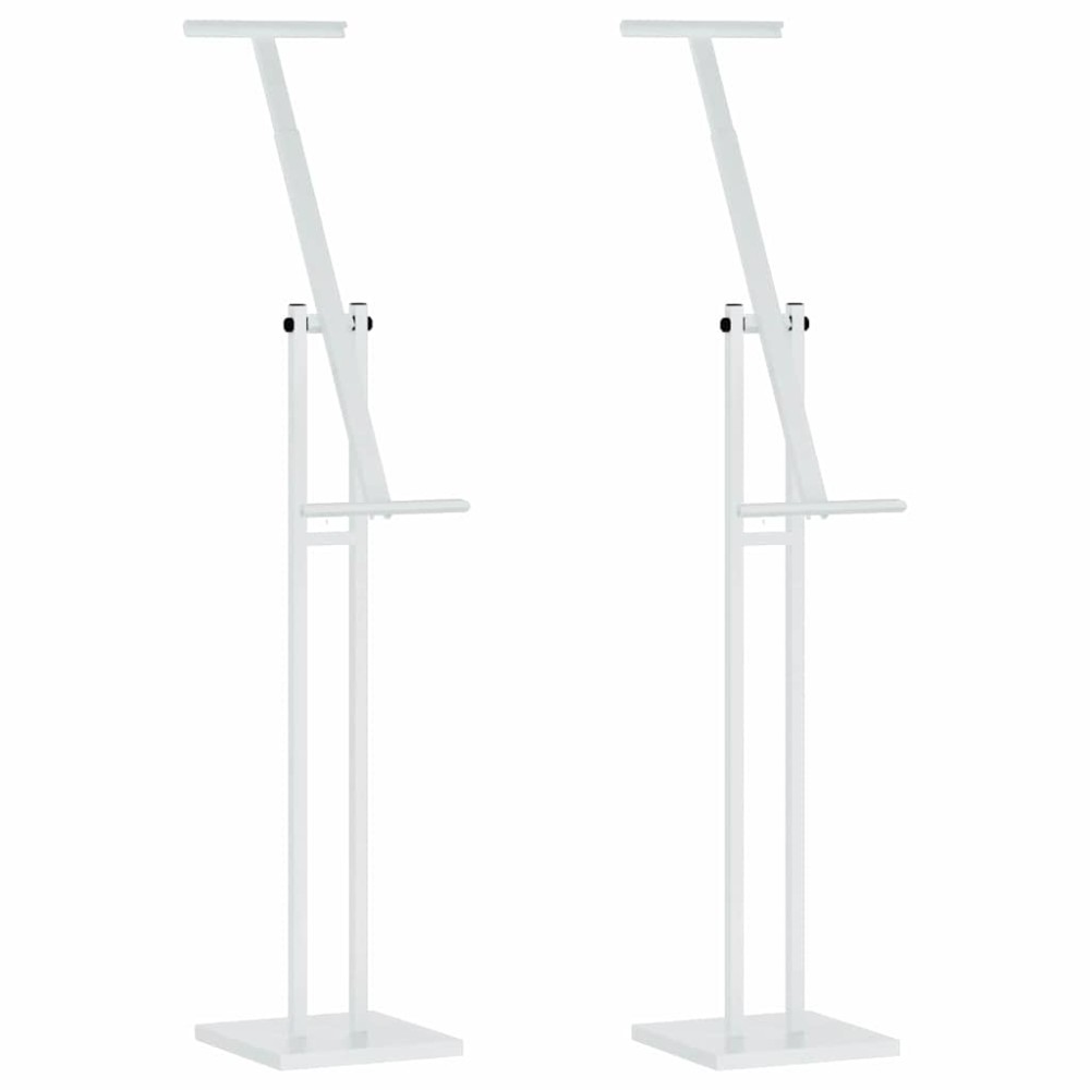 vidaXL Εκθεσιακές Οθόνες 2 τμχ. Λευκός 26,5 x 26,5 x 150 εκ. Ατσάλι
