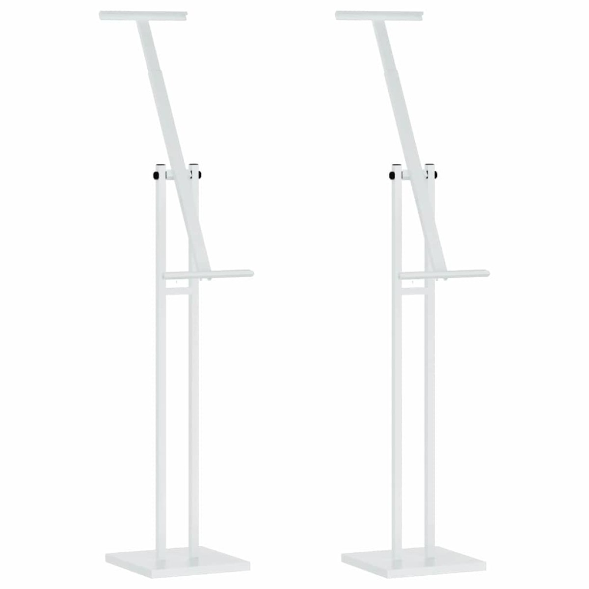 vidaXL Εκθεσιακές Οθόνες 2 τμχ. Λευκός 26,5 x 26,5 x 150 εκ. Ατσάλι